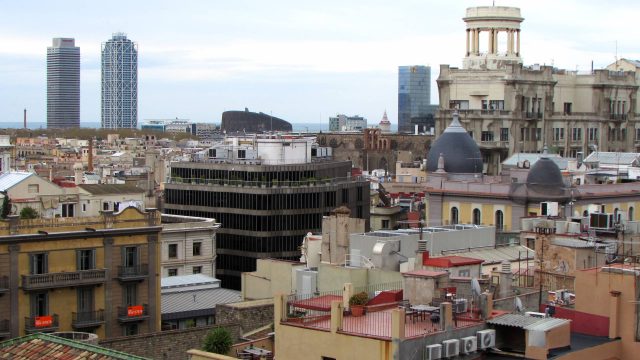 Rooftop view of Barcelona, Spain