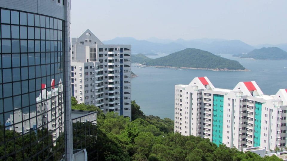 HKUST campus overlooks the water in Hong Kong