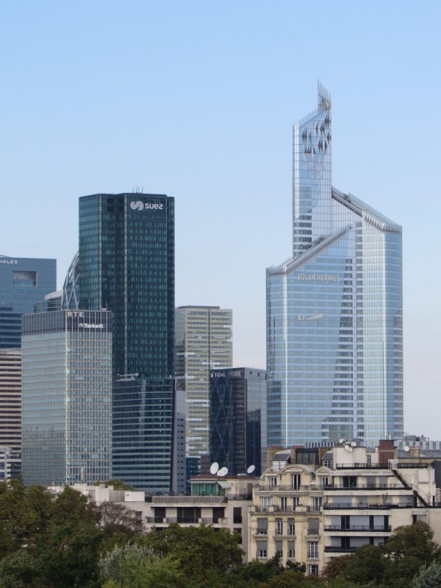 Buildings in La Defence area of Paris, France.