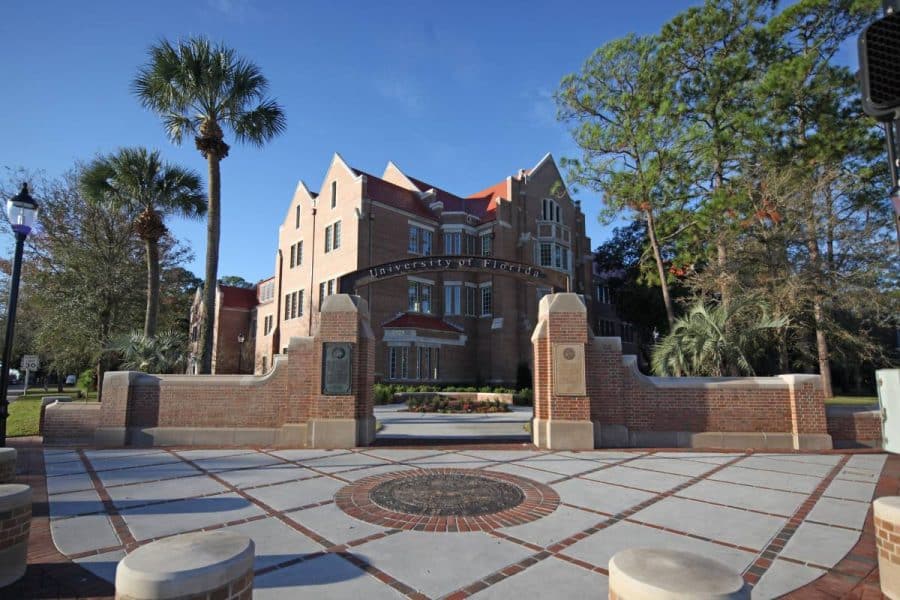 The University of Florida gateway by Heavener Hall