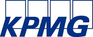 Logo for KPMG, an employer of UF Warrington MS in Finance alumni