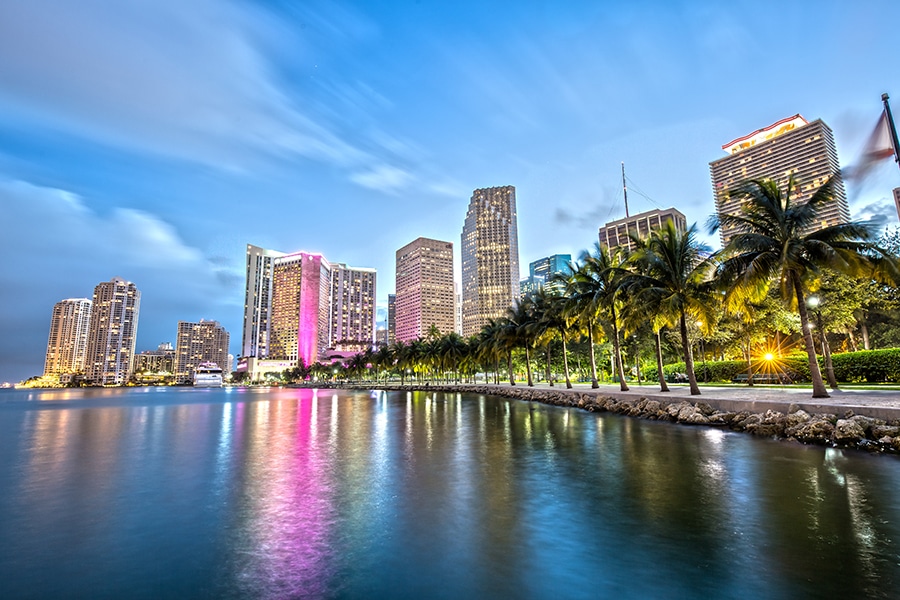 Miami, FL skyline.