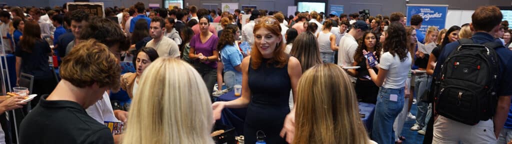 Interaction at Warrington's Business Bash event.